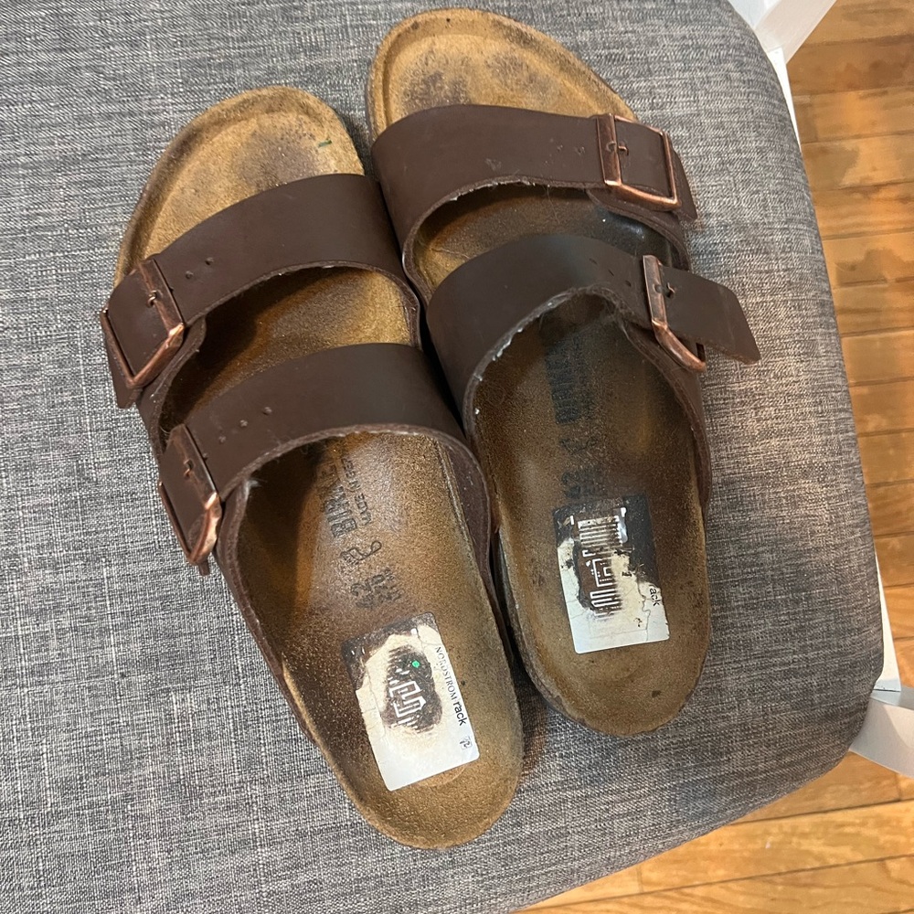 Birkenstock Dark Brown Double Strap Sandals